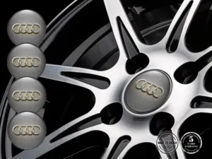 Audi Calcomanías de Aro Autos Logo Bombado Cúpula